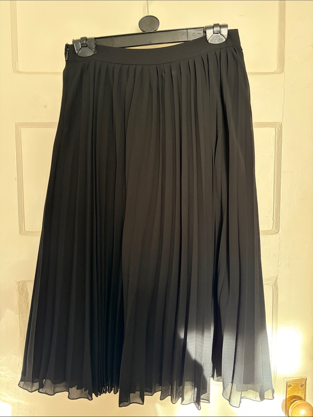 ASOS DESIGN Pleated Midi Skirt in Black Medium